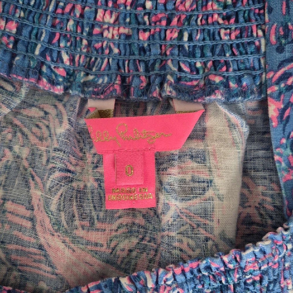 Lilly Pulitzer Blue and Pink Sailboat Blouse - Picture 2 of 4